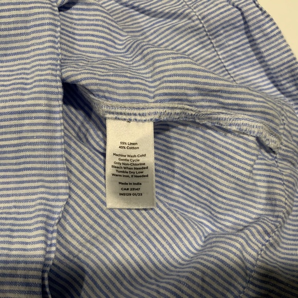 Haven Well Within Linen cotton pinstripe Sleep Dress - Picture 5 of 6